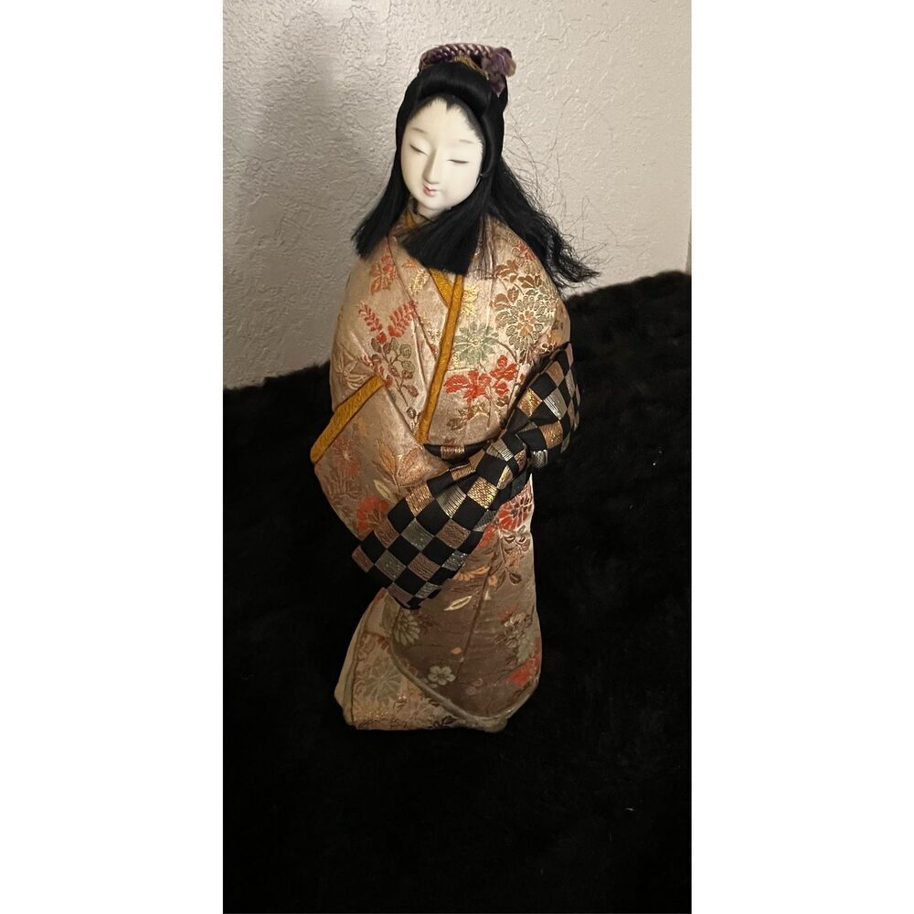Japanese doll geisha kimono kabuki woman toy figure figurine statue handcraft